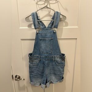 Lucky Brand, XL Jean shorts overalls. Never worn